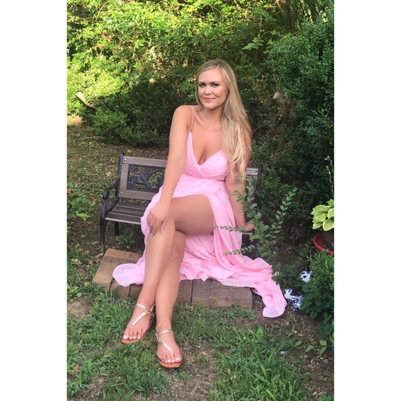 🎉HOST PICK!🎉 Pink Christina Wu Gown, Bridesmaid/Formal/Prom/Pagent, Size 10 - Picture 10 of 16